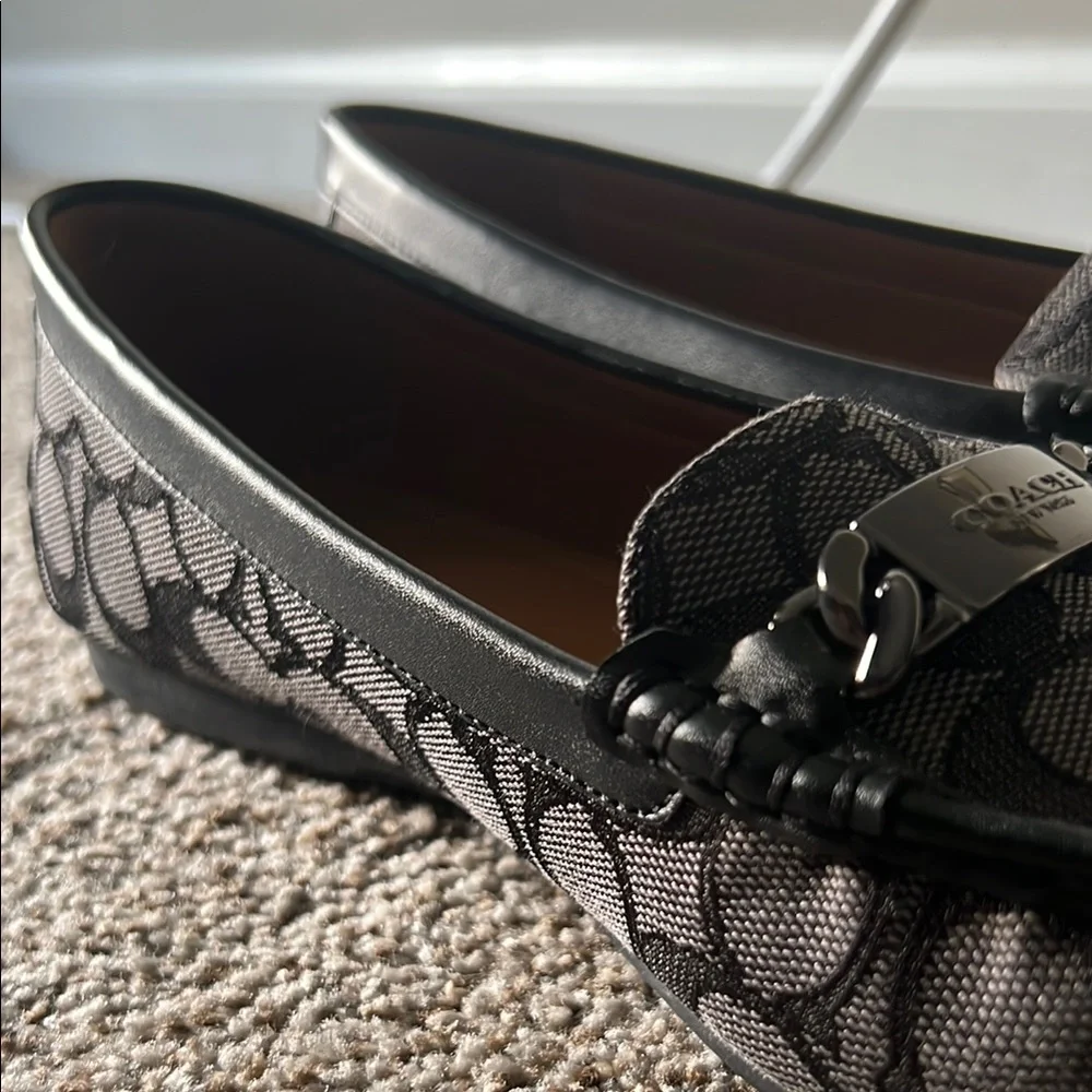 Coach Women's Black Signature Loafers - Picture 10 of 11